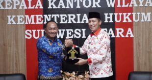 Perkuat Perlindungan Aset Daerah, Bupati Iskandar Kamaru Kunjungi Kemenkum Sulut