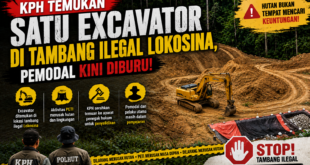 KPH Temukan Satu Excavator di Tambang Ilegal Lokosina, Pemodal Kini Diburu